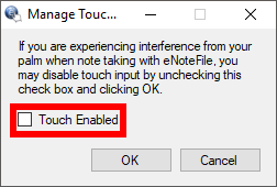 disable touch app